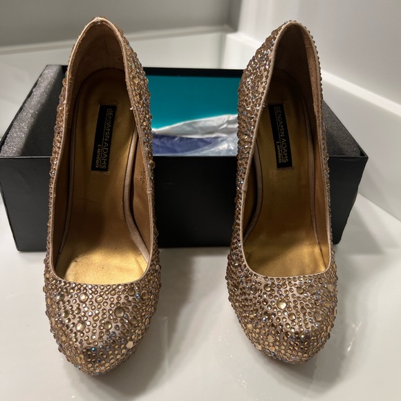 Benjamin Adams Modelo Rio Champagne Strass Shoes - Picture 3 of 5